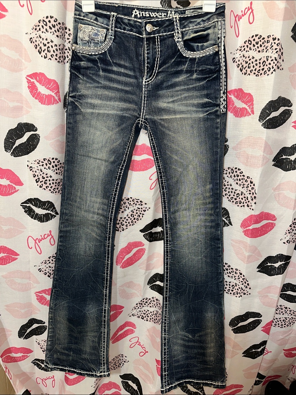 ANSWER Jeans Women's Dark Wash Bootcut Jeans